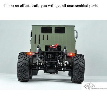 CROSSRC 1/12 Model XC6-A Off Road Military Truck KIT Motor Light Car 6*6 Vehicle 621*210*249MM Light System ESC Servo