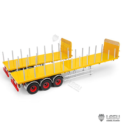 LESU 1/14 40FT Semi Metal Trailer Assembled and Painted/Unpainted for RC Tractor Truck Electric Cars DIY Models