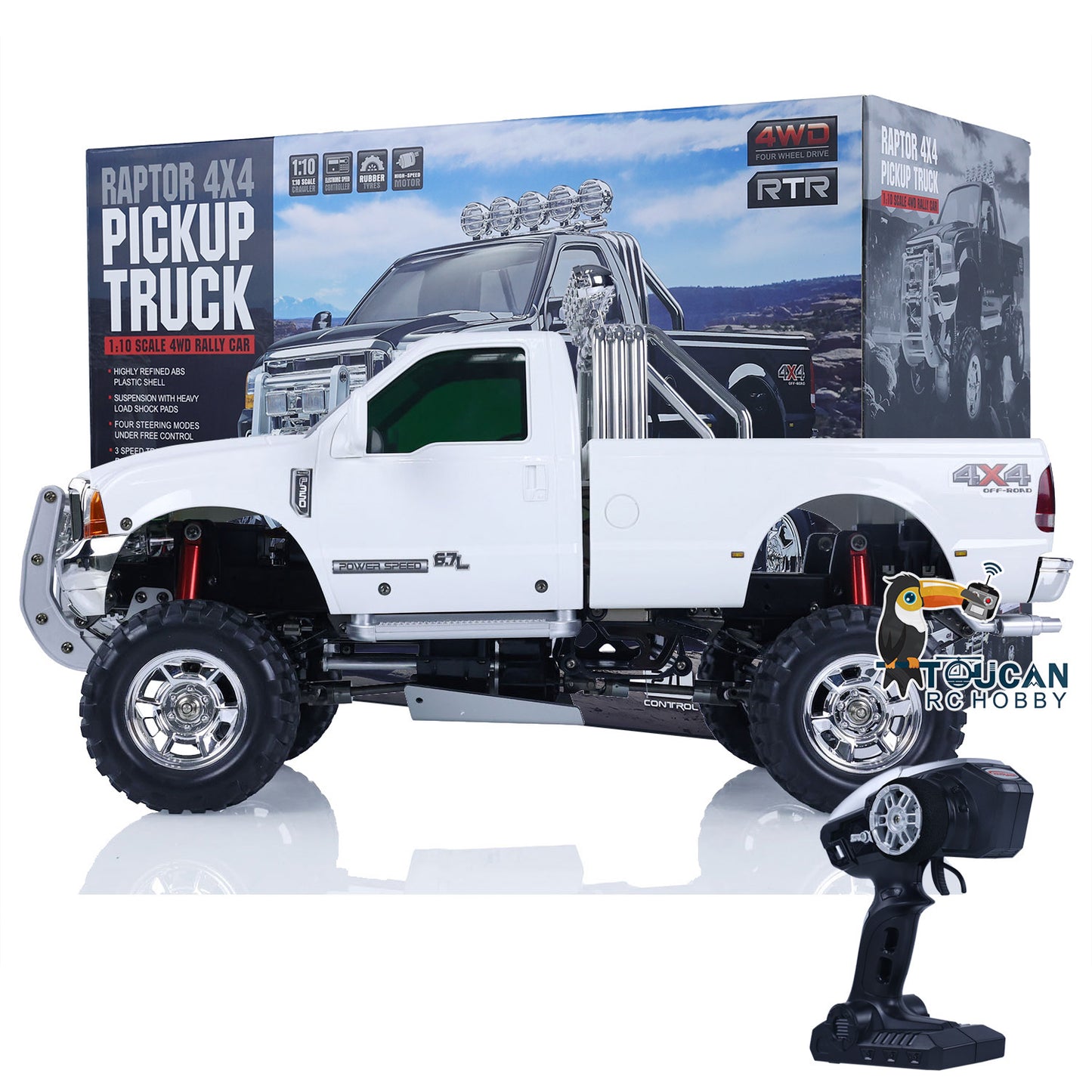 US STOCK HG 1/10 RC Pickup Truck Model P410 4*4 Rally Car Racing Crawler 2.4Ghz Bag Radio System Gift for Adults Children