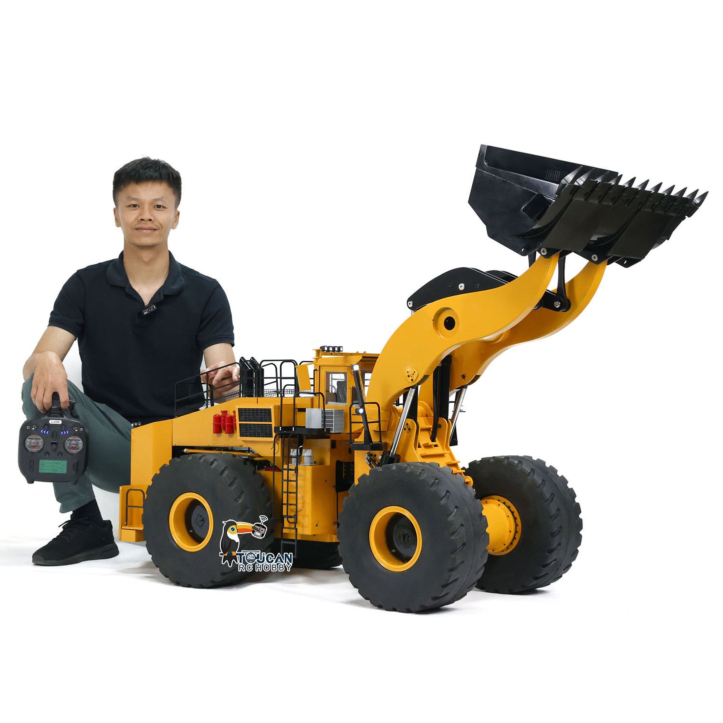 TOUCAN 1/14 Scale L2350 RC Hydraulic Loader Heavy Duty RTR Radio Control Construction Vehicle ESC Servo Motor Smoking Unit