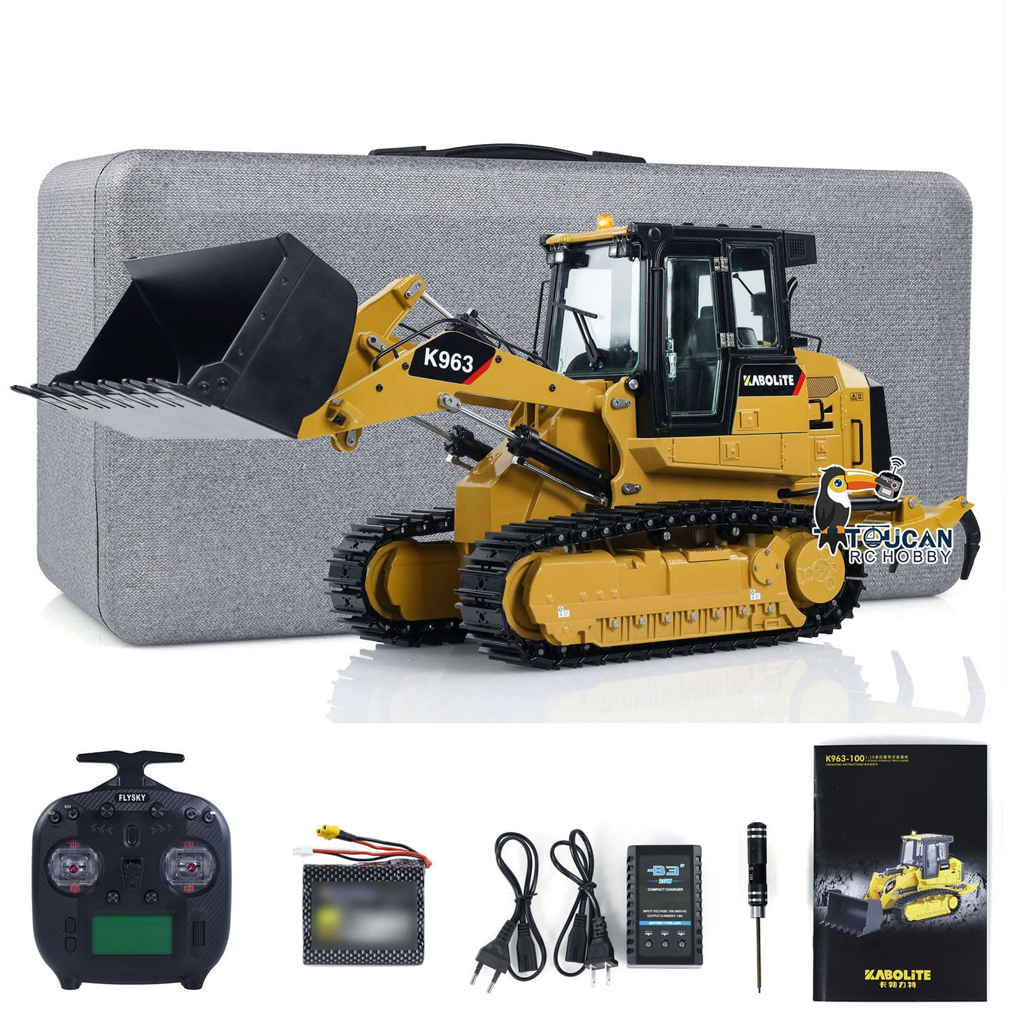 US Stock Kabolite 1/16 Hydraulic RC Loader K963-100 Remote Control Construction Vehicles DIY Model