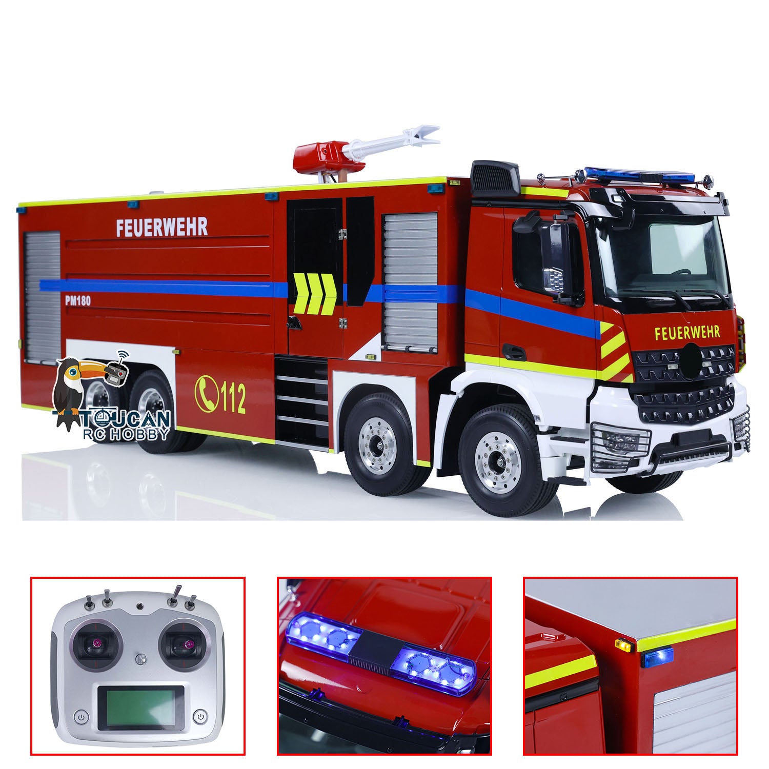 IN STOCK 8x4 1/14 RC Fire Fighting Truck Remote Controlled Sprinkler  Vehicles Sounds Painted Assembled DIY Toy Car Gift for Adults Children