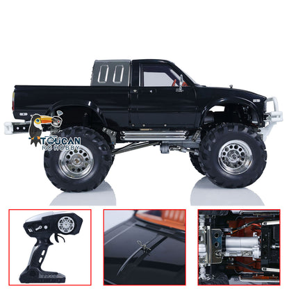 US STOCK HG 1/10 Scale RC Pickup Model 4X4 Rally Car Series Car Racing Crawler 2.4Ghz RTR Black ESC Motor Servo Battery Radio sys