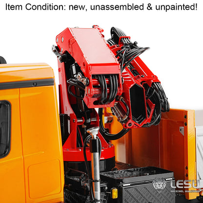 LESU 3-Ways 1/14 8X8 RC Hydraulic Dumper Truck Crane Tipper DIY KIT 3348 Models