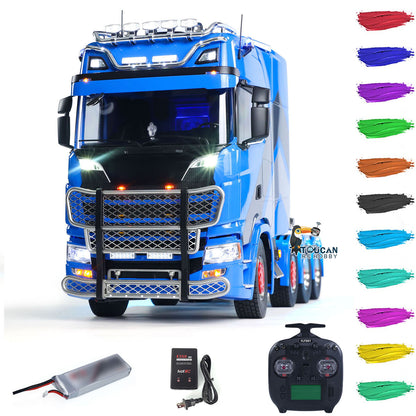 770S 1/14 Radio Control Tractor Truck 8x8 Metal Chassis Remote Control Lorry ST8 Battery