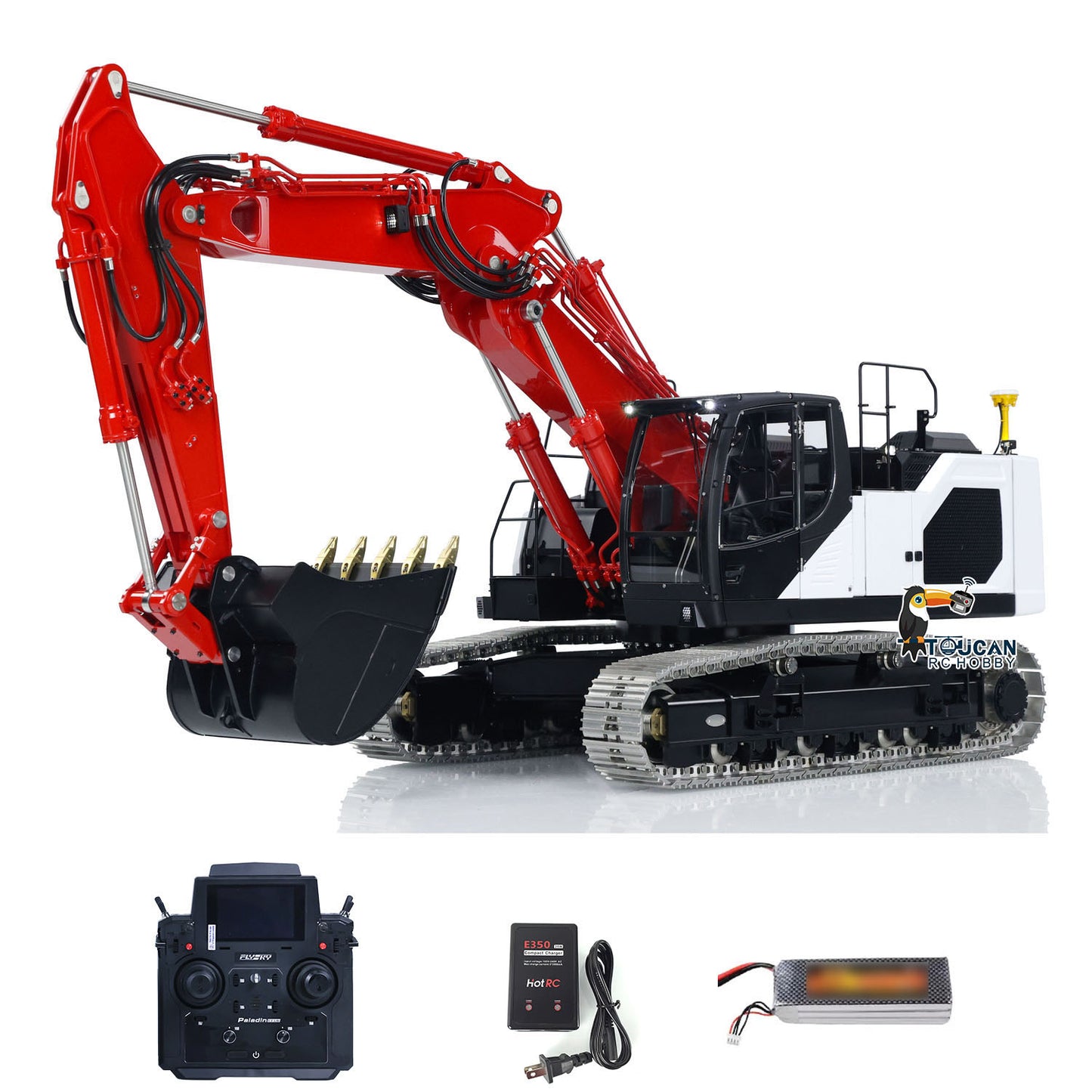 LESU LR945 1/14 3-arm RC Hydraulic Equipment Metal Excavator Remote Control Digger Electric Vehicle Kits PNP RTR Optional Versions