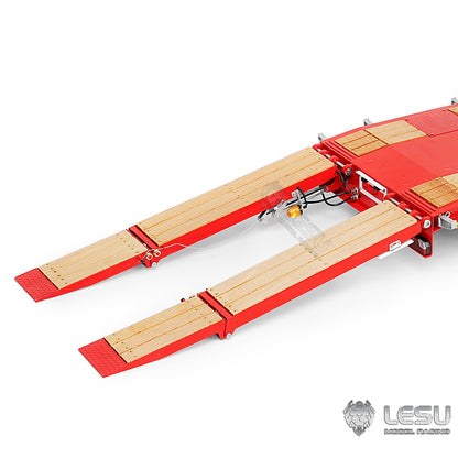 LESU 1/14 Hydraulic Lifting Tailboard Metal Trailer for RC Tractor Truck Lorry Construction Vehicle Model Hydraulic System Pump