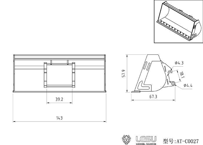 LESU Metal 1/14 Aoue LT5 Remote Controlled Hydraulic Loader Customized Assembled Painted Skid-Steer Ready To Run Vehicle Blade Sieve Bucket Hay Clamp Ripper