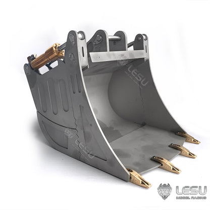 Metal Hammer Grab fork Tiltable Openable Bucket Upgraded Aparts for LESU 1/14 RCHydraulic Excavator B0006 AOUE ET35 Model