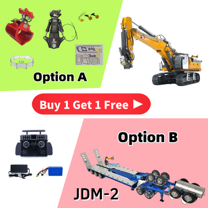 BUY 1 GET 1 FREE K970-301S 1/14 CUT 3 Arms Hydraulic RC Excavator Radio Controlled Digger Tamden XE Simulation Vehicles RTR Painted