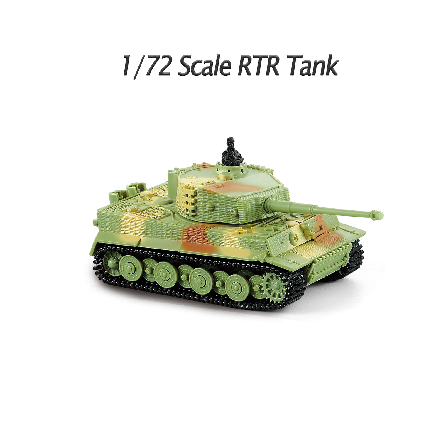 1/72 German Tiger RC Tanks Remote Control Mini Panzer RTR Military Vehicle Model Toy Tank Sound Turret Turns 360