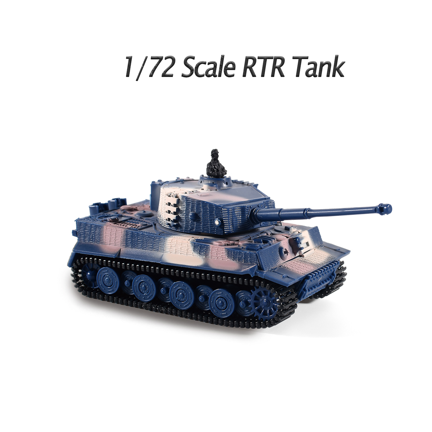 1/72 German Tiger RC Tanks Remote Control Mini Panzer RTR Military Vehicle Model Toy Tank Sound Turret Turns 360