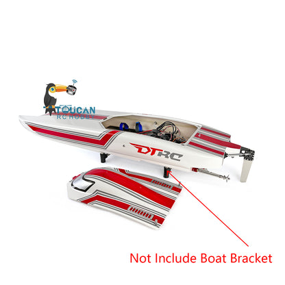 E51 2.4Ghz Catamaran Fiber Glass Electric PNP RC Racing Boat Dual Motor Servo ESC W/O Battery 1300mm*360*220mm 100km/h DIY Model