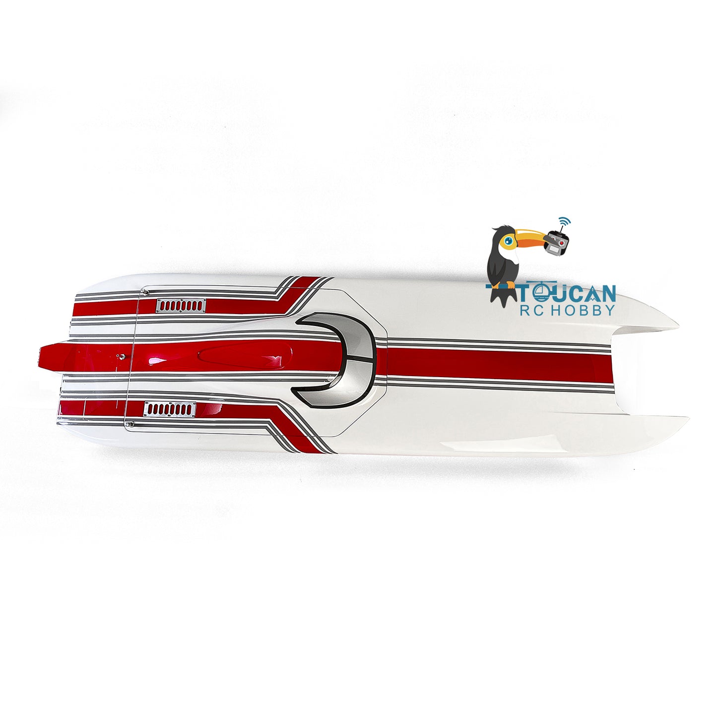 E51 Catamaran Prepainted Fiber Glass Electric Racing KIT RC Boat Hull for Advanced Player DIY Model Adult Present 1300mm*360*220mm