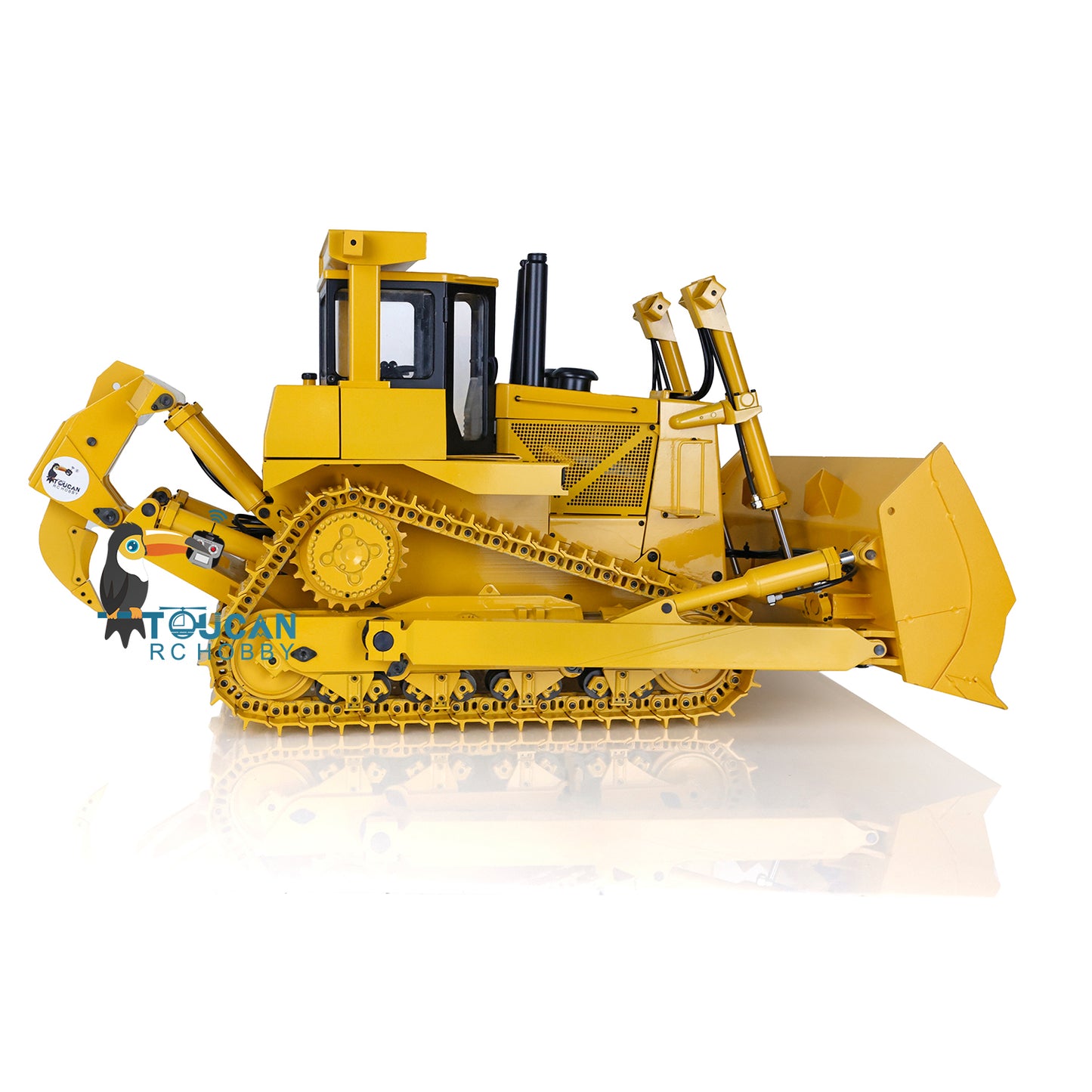 JDModel DXR2 Metal 1/14 Scale RC Hydraulic Bulldozer Remote Controlled Heavy-duty Dozer Earth Moving Machine New Sound Simulation Heavy Vehicle Model