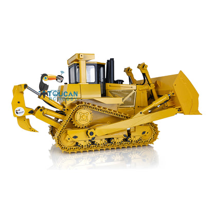 JDModel DXR2 Metal 1/14 Scale RC Hydraulic Bulldozer Remote Controlled Heavy-duty Dozer Earth Moving Machine New Sound Simulation Heavy Vehicle Model