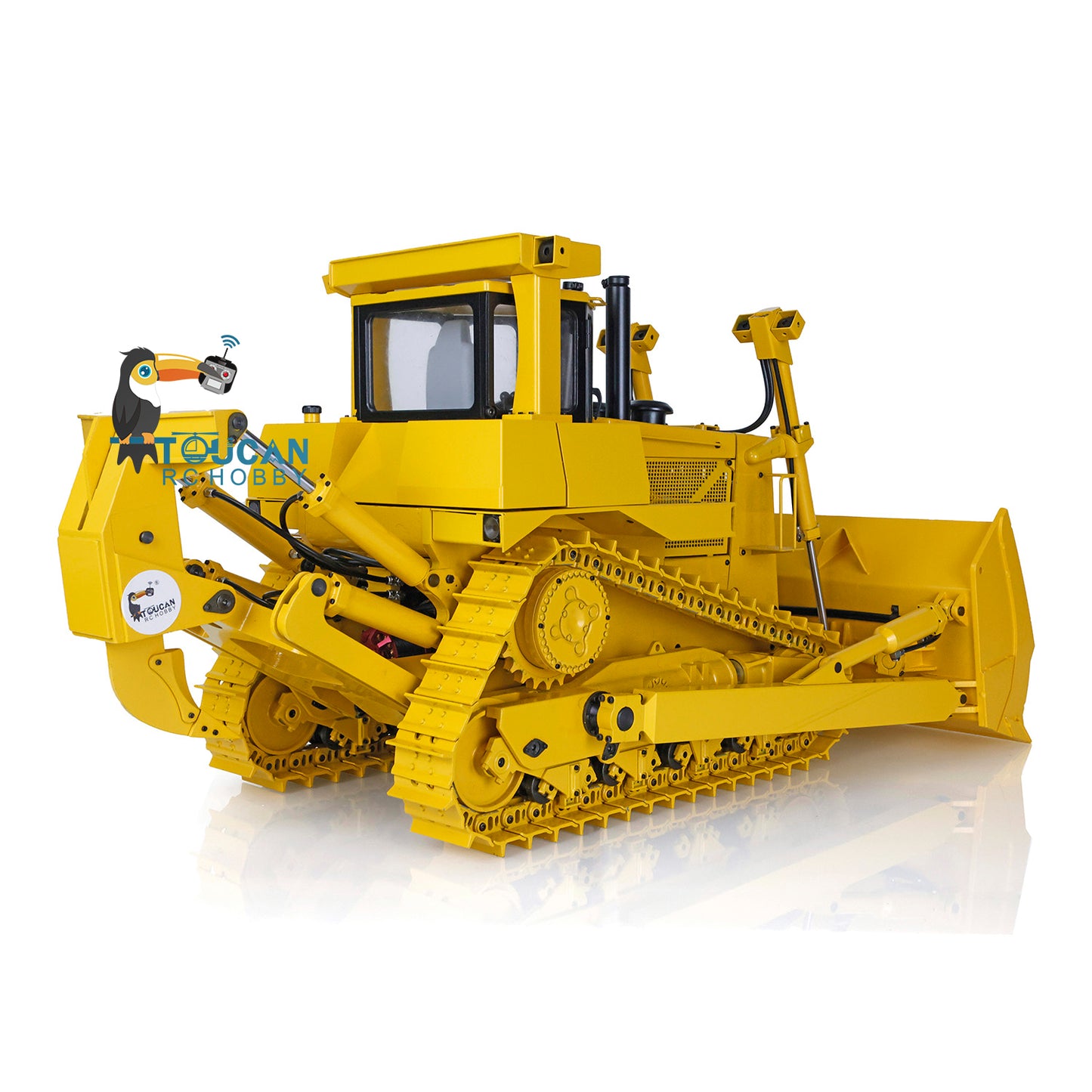 US Stock 1/14 JDMODEL DXR2 Metal RC Hydraulic Bulldozer Radio Controlled Dozer Construction Vehicle 201 New Sound Module