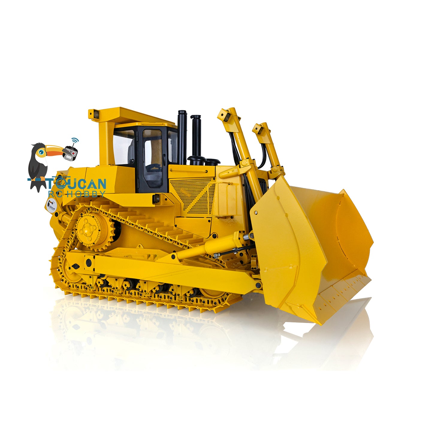 JDModel DXR2 Metal 1/14 Scale RC Hydraulic Bulldozer Remote Controlled Heavy-duty Dozer Earth Moving Machine New Sound Simulation Heavy Vehicle Model