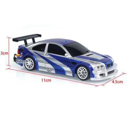 US STOCK RC 1/43 Scale Ready to Go Race Car Remote Control Drift Car 4WD Mini Toy Lights