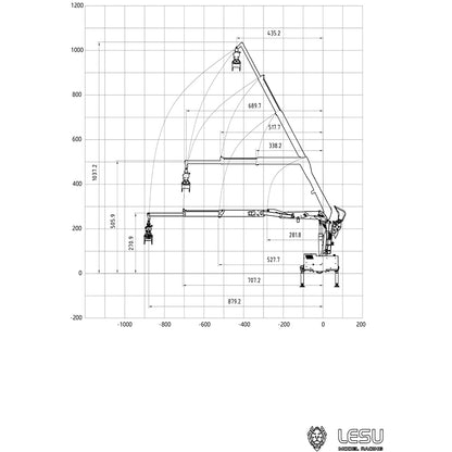 LESU Metal Hydraulic Timber Crane for 1/14 RC Tractor Truck TAMIYA Lorry Wood Hauling Car Simulation Vehicle Hobby Model DIY