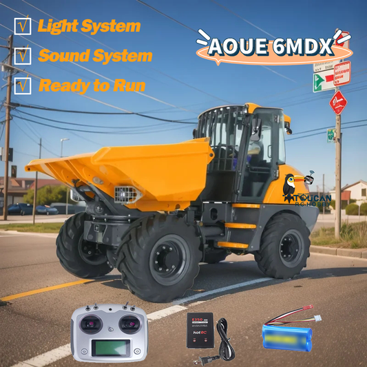 LESU 1/14 Ready To Run Painted and Assembled 4X4 AOUE-6MDX RC Hydraulic Articulated Dumper 6MDX Remote Control Tipper