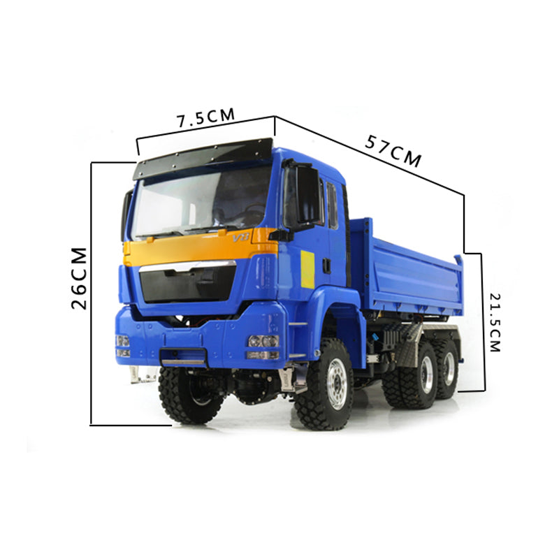 IN STOCK LESU 1/14 Metal Remote Controlled TGS Three-way Transmission Dumper Truck Hydraulic Lights Sound System ESC Servo