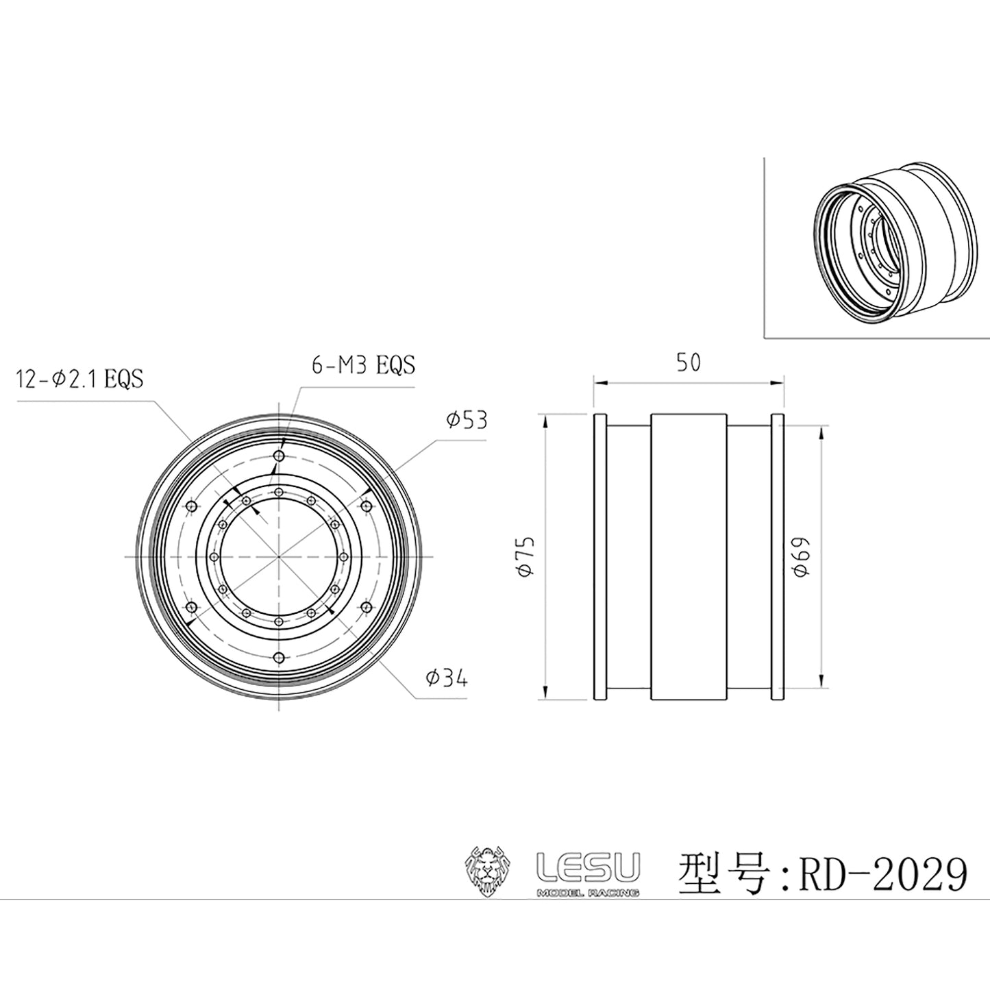 1Pair Front or Rear Wheel Rubber Tire Tyre Metal Wheel Hub for LESU 1/14 RC Hydraulic Tractor AOUE 1050 Agricultural Vehicle DIY Car