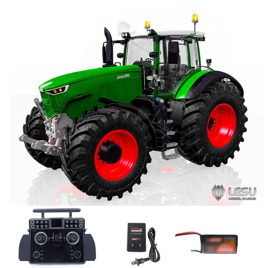 Brand New LESU AOUE 1050 4x4 1/14 Metal Hydraulic RC Tractor Radio Remote Control Model 4WD Electric Car Toy Smoking Light Sounds Battery