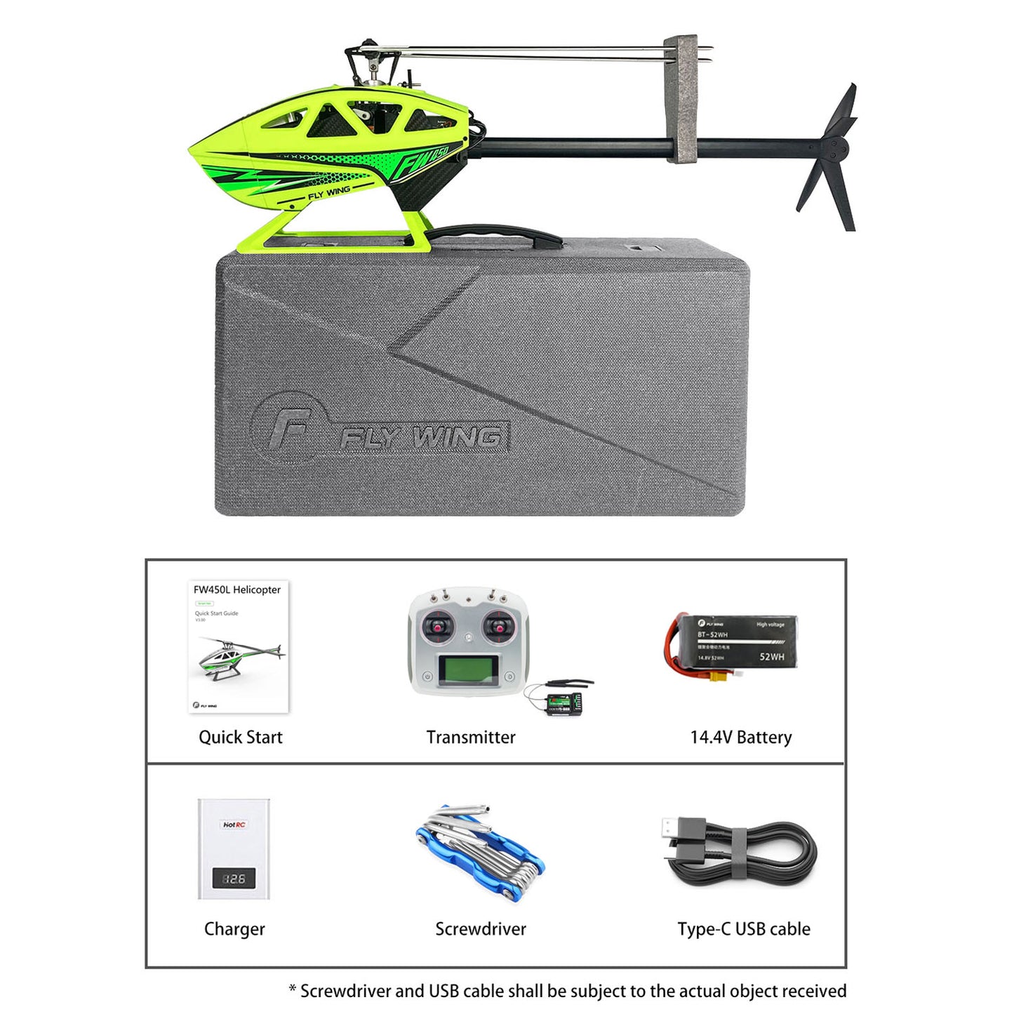 TOUCAN RC FLYWING 450L V3 Smart Radio Controlled Helicopter RTF Drone GPS Hover Aerobatic One Key Return Painted 54*32*17CM