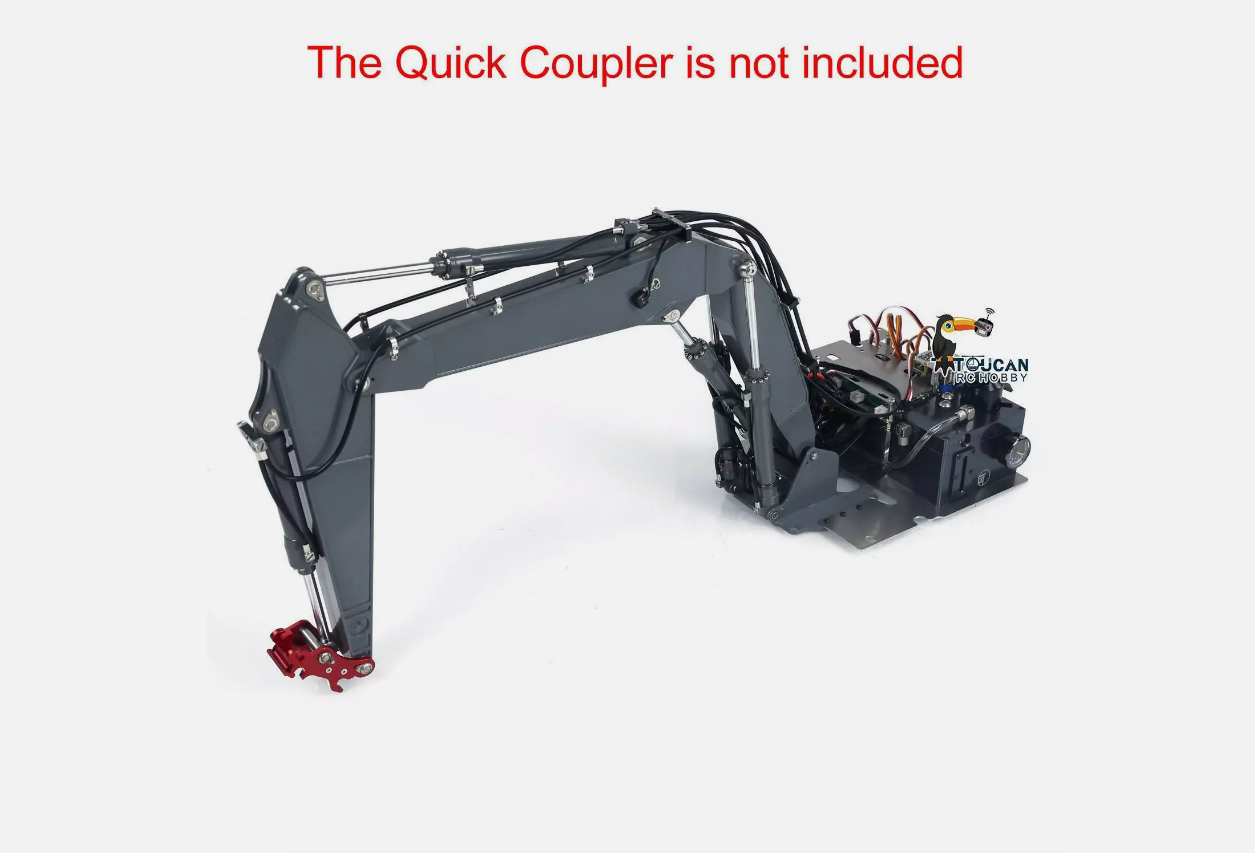 EC160E 1:14 Hydraulic 3 Arms RC Excavator Remote Control Diggers Standard Version Painted and Assembled CNC 3 Arms Upgraded Set