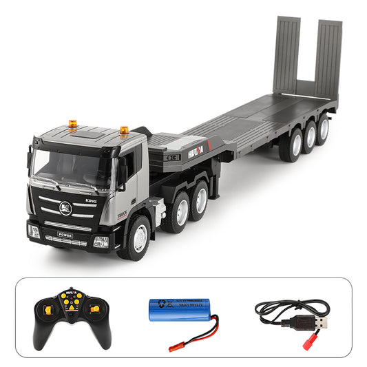 Huina 1318 1:18 RC Tractor Truck 9CH Remote Control Cars with Flatbed Trailer 58*11*19cm Assembled and Painted