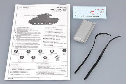 US STOCK TRUMPETER Military Model 1/72 Scale New Unassembled Unpainting Plastic Sherman M4A3 (76)W Tank 07226 Static Kit DIY