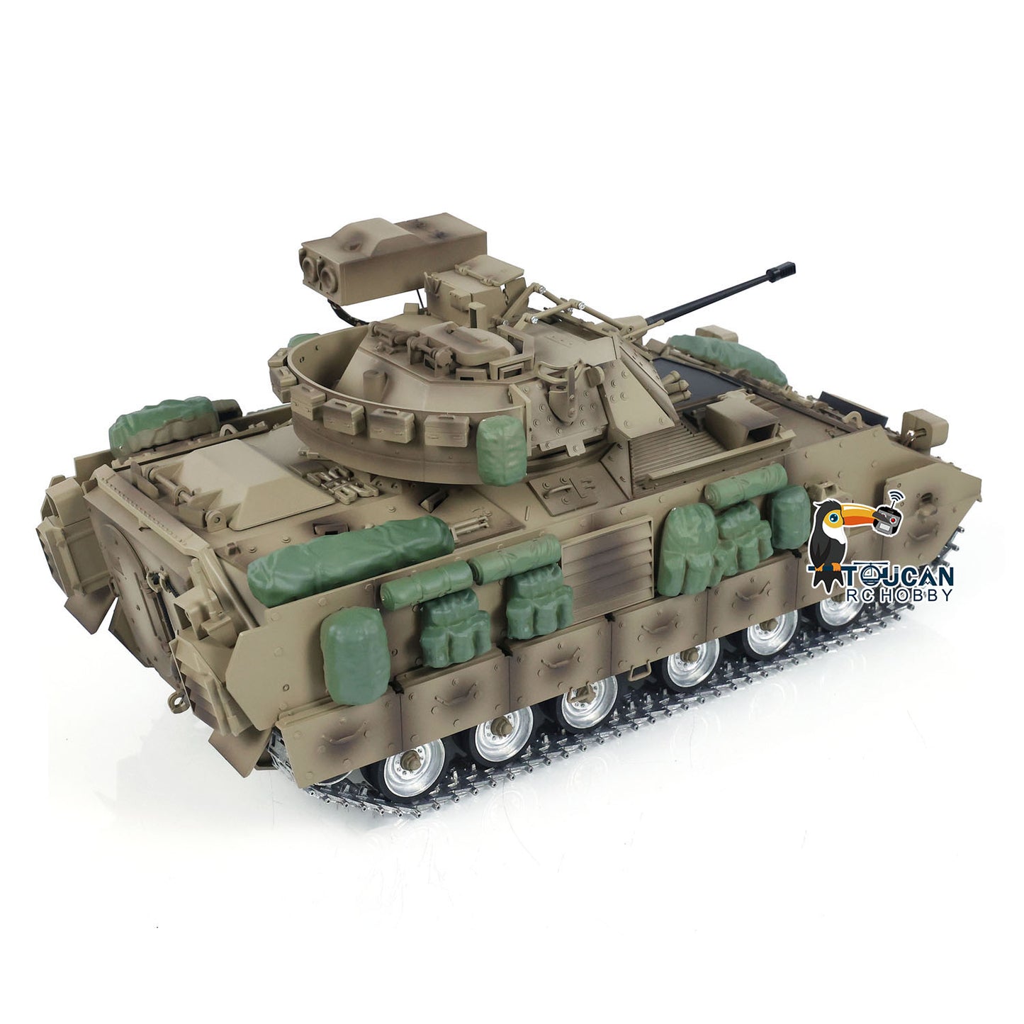 US STOCK TD 1/16 Military RC Tank M2A2 Bradley Metal Tracks Gearbox Barrel Recoil System Radio Control Combat Vehicles