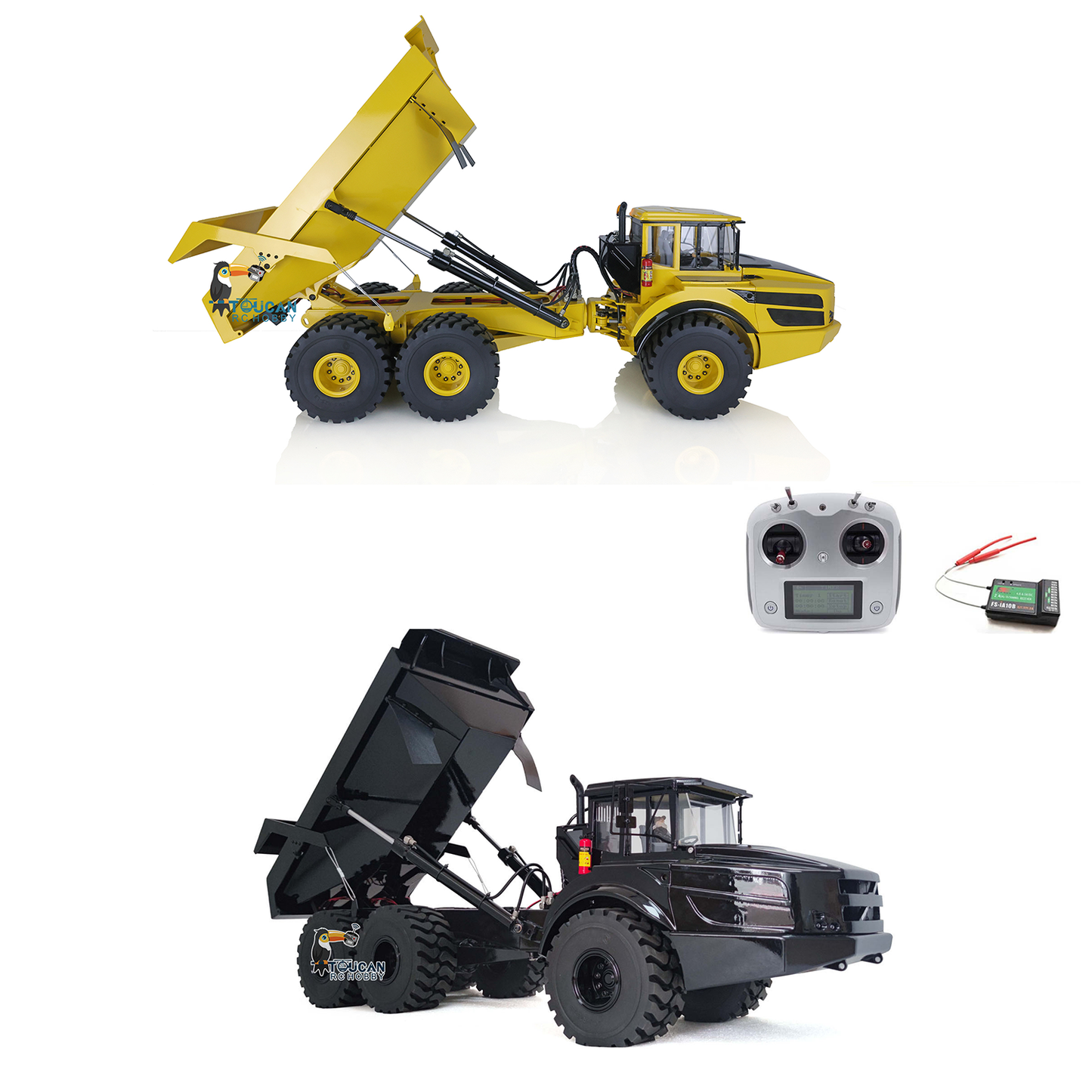 IN STOCK Remote Control 1/14 6x6 Metal Hydraulic lifting Articulated Truck A40G RC Dumper Toys Model Motor Servo Transmitter