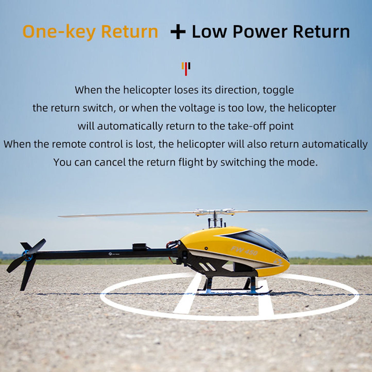 TOUCAN RTF FW450L V2.5 RC Helicopter Radio Control Smart Drone GPS One Key Return Hover 54*25*14CM EEP Carrying Case