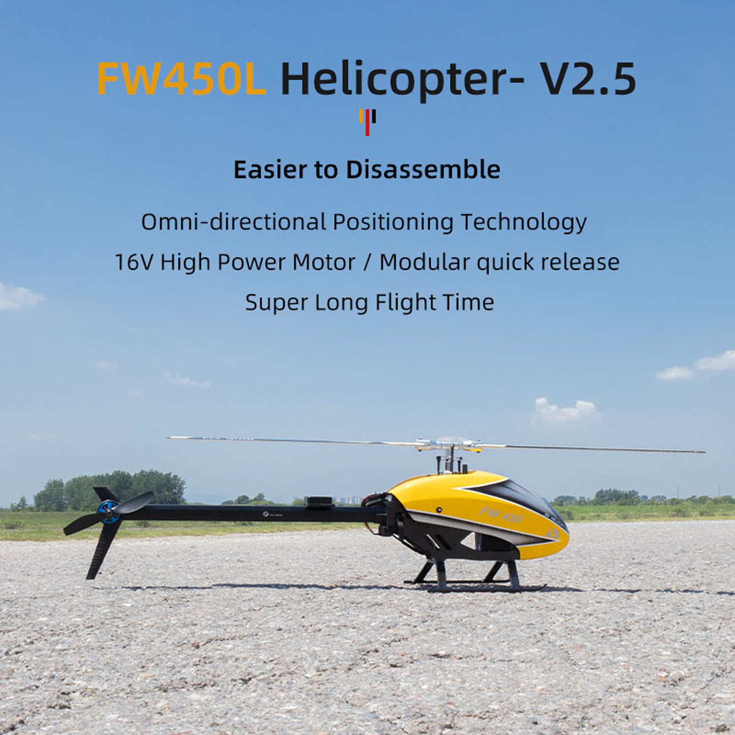 TOUCAN RTF FW450L V2.5 RC Helicopter Radio Control Smart Drone GPS One Key Return Hover 54*25*14CM EEP Carrying Case