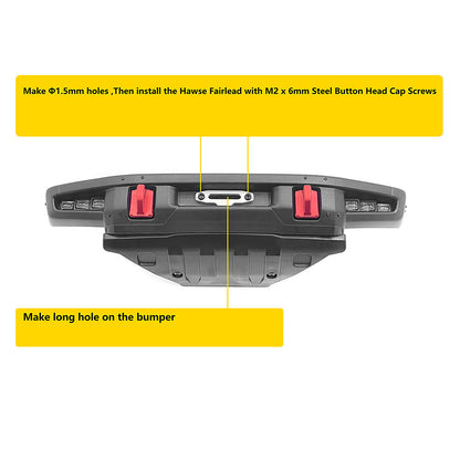 US STOCK Front Bumper Winch Mount Parts for 1/10 Scale RC Crawler Vehicle DIY RC Racing Cars Model Acesoory