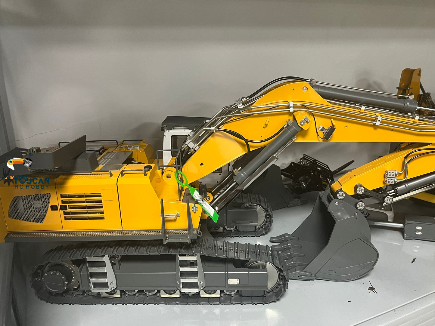 CN Stock Second-hand 85%New HUINA Kabolite 1/14 4*4 Hydraulic RC Ecavator K970 RTR Remote Controlled Digger Model