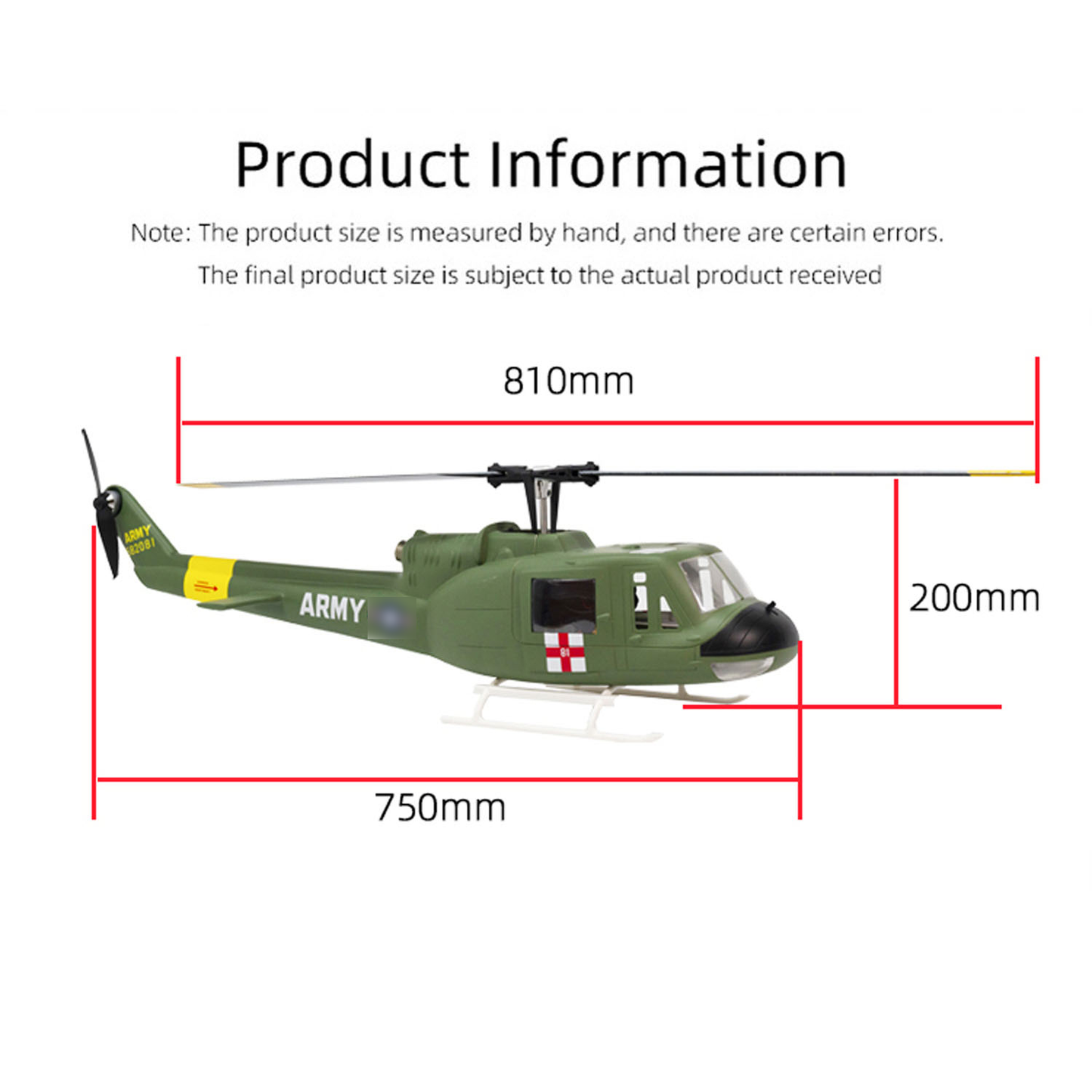 TOUCAN HOBBY RTF Smart Army Radio Conytolled Helicopter FLYWING Vietnam War RC Scale Drone GPS Brushless Motor 3.9kg