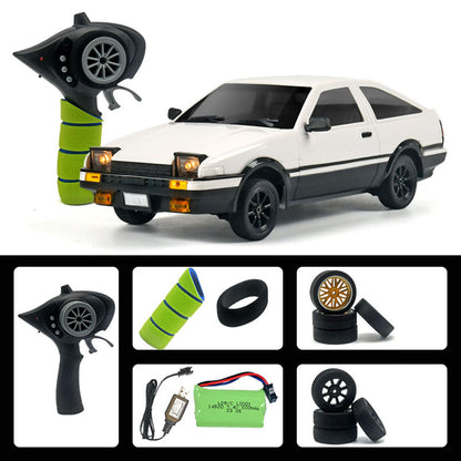 LDRC LD1801 1/18 Scale RC Drift Car RWD AE86 Racing Vehicles Flip Light Gyroscope High Speed DIY Model Ready to Run