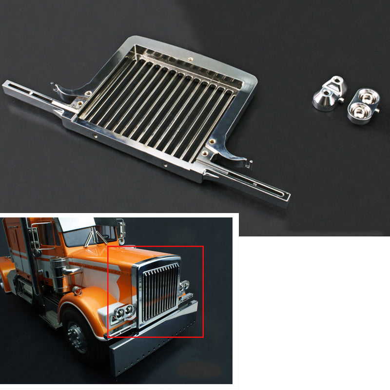 US STOCK LESU Metal Front Net Bumper Spare Part DIY for Tamiya King Hualer RC 1/14 Tractor Truck Cars Radio Controlled Model