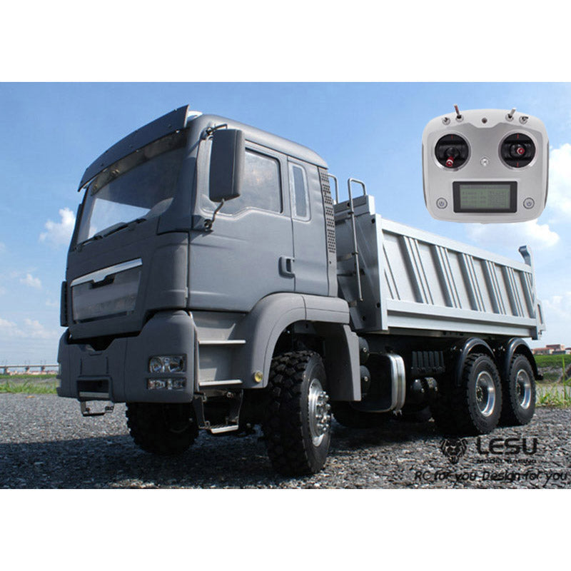 LESU 1/14 8*8 Hydraulic Unpainted RC Dumper Tipper Truck Battery & Radio System& Charger ESC Motor Second Gear High Torque Gearbox