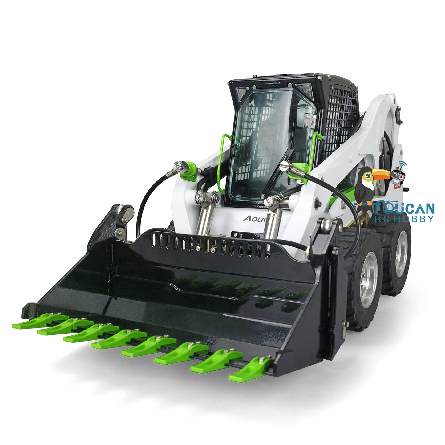 1/14 LESU Metal Aoue-LT5H Wheeled Skid-Steer RC Hydraulic Loader DIY Wheels Hubs fork Bucket Gripper Ripper Scarifier Shovel Clamp