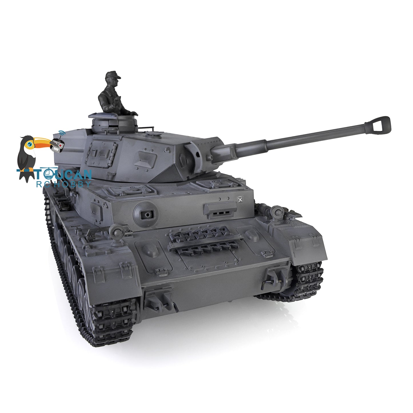 Henglong 1/16 7.0 Radio Control Tank 3859 RC Plastic German Panzer IV F2 w/ 360Degrees Rotating Turret Steel Gearbox Infrared Battle Sys