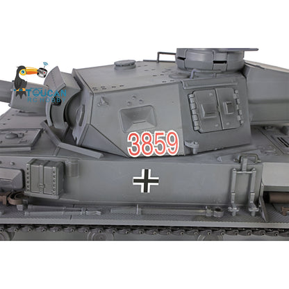 Henglong 1/16 7.0 Radio Control Tank 3859 RC Plastic German Panzer IV F2 w/ Steel Gearbox 360Degrees Rotating Turret FPV Engine Sound