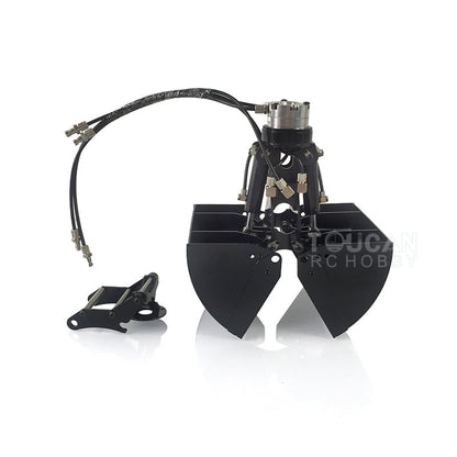 RC Metal Hydraulic Grab Bucket Universal Attachments for DIY Upgrade 1/14 946 946-3 Tracked Wheeled Radio Controlled Excavator