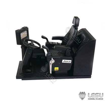 Cabin Decorative Seat Steering Wheel for LESU 1/14 RC Hydraulic Excavator ET30H Komasu AC360 C374 Cater Construction Vehicles