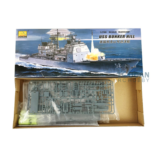 US STOCK Hobby Boss Mini Hobby 80912 1/700 USS Bunker Hill Battle Cruiser Armored Ship With Motor DIY Kids Gifts Military Model