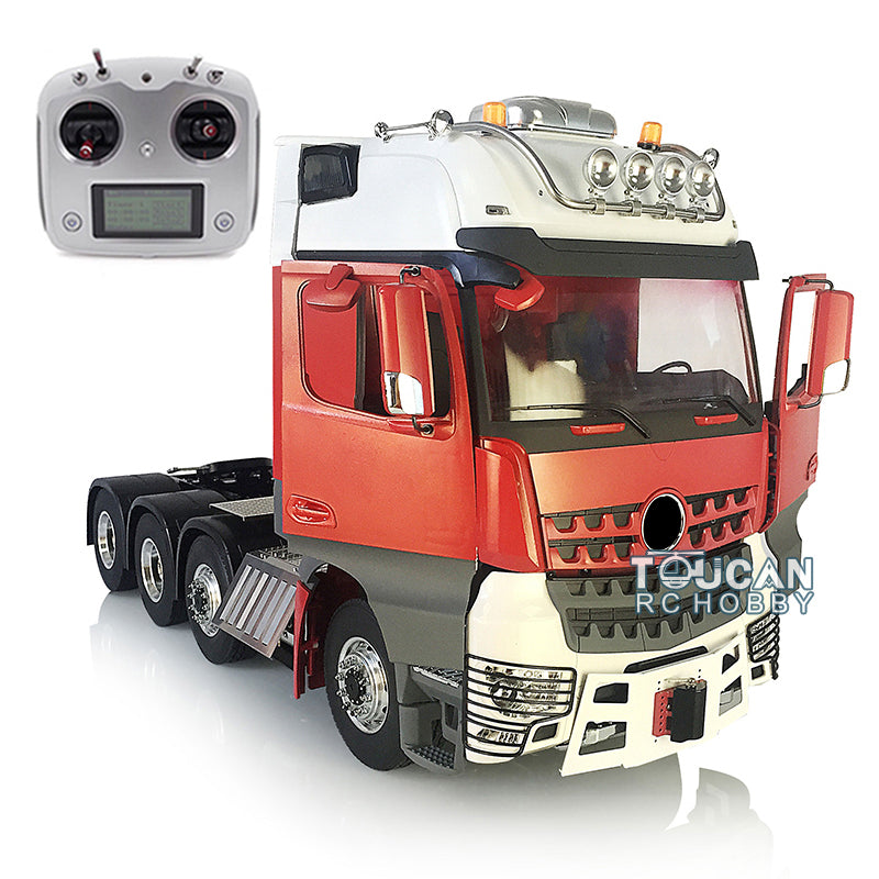 LESU 1/14 8*8 Unassembled Painted Tractor Truck RC Model Metal Chassis Light & Sound & Battery & Radio System & Charger
