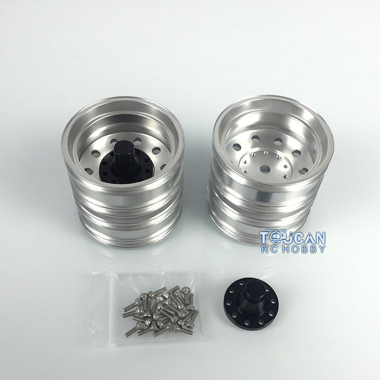 US STOCK LESU Rear Metal Double Wheels Hub Spare Parts for Radio Controlled 1/14 Trailer Tractor Truck TAMIYA DIY Cars Model